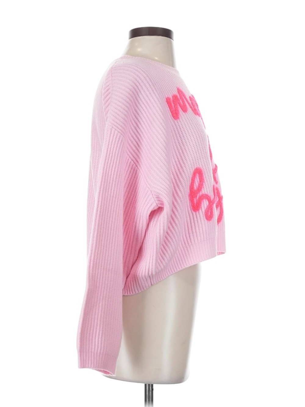 Queen of Sparkles Merry and Bright Pink Sweater Size Small - Picture 3 of 6
